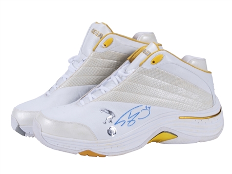 2004 Shaquille ONeal Game Used & Signed Los Angeles Lakers Reebok Sneakers - Both Signed (MEARS & Beckett)